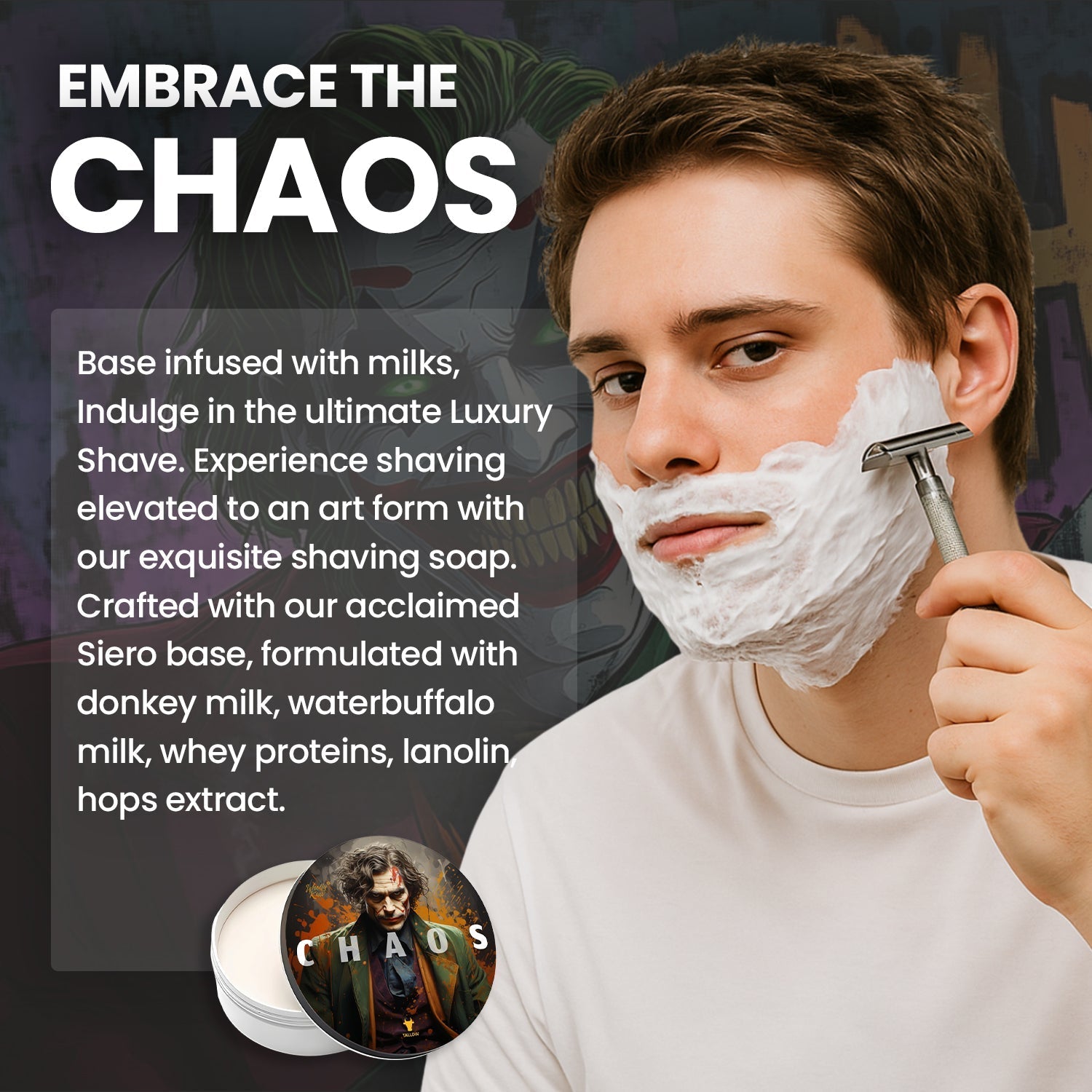 Double edge safety razor with shaving soap and brush