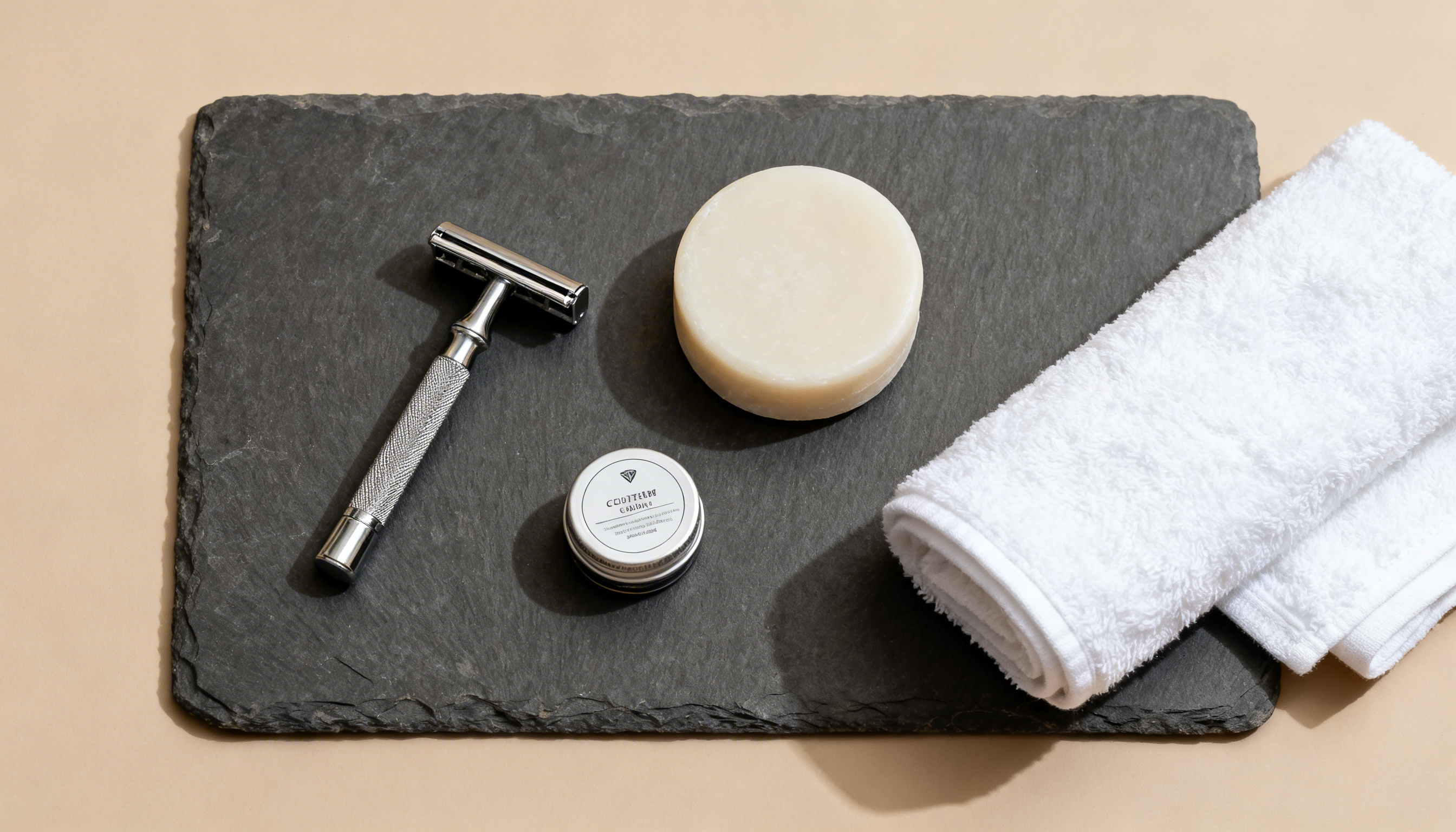 Body grooming guide with fragrance-free shaving soap