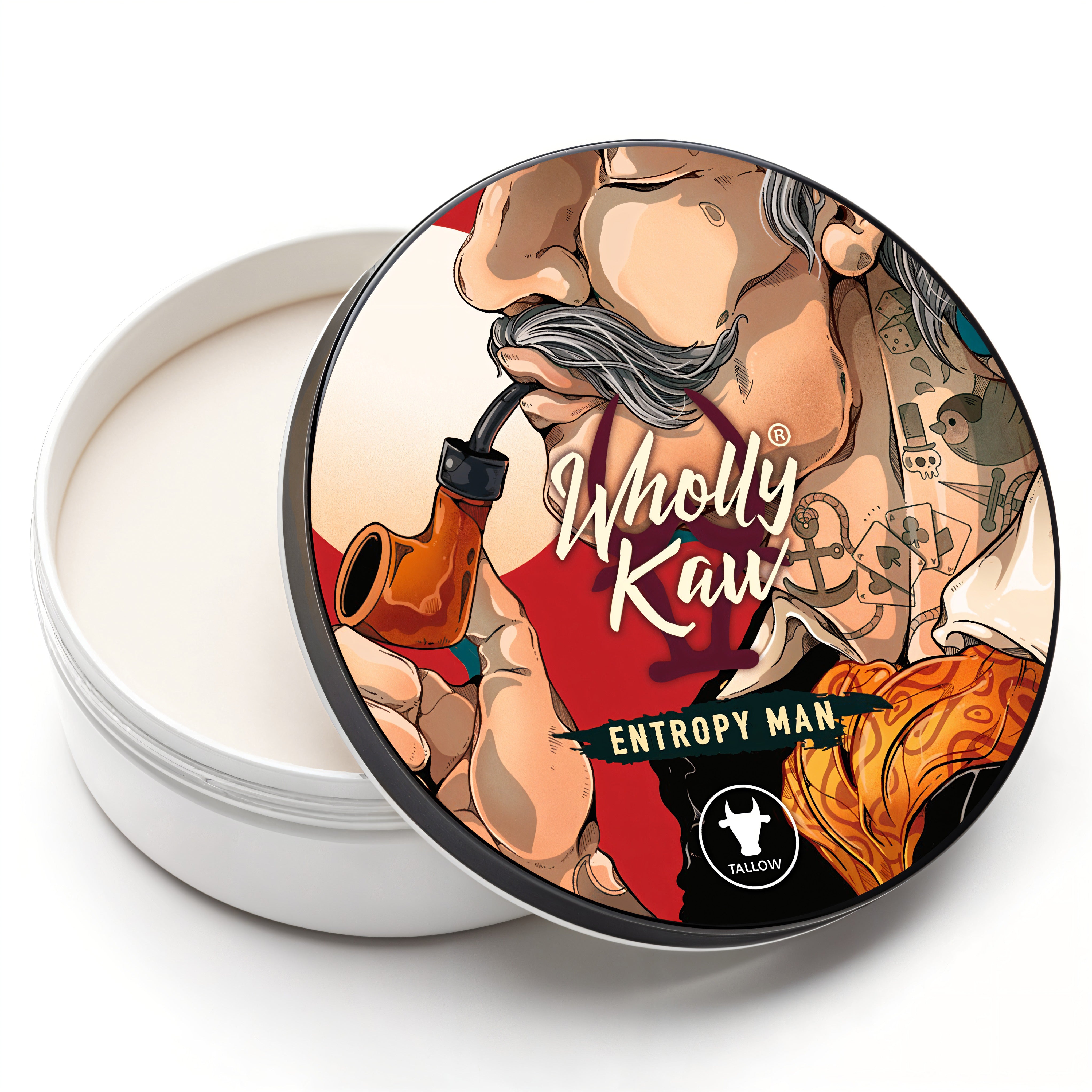 Entropy Man Shaving Soap, Tallow + Vegan | WhollyKaw